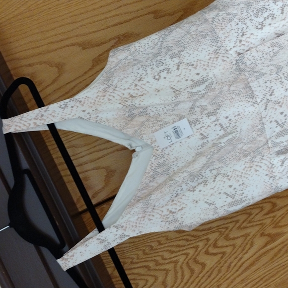 Loft Outlet Jumper SZ 4 Cream/Pink /Gray Design! - Picture 3 of 15